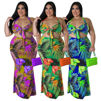 Amazon Floral Print Maxi Dress Set Cute Bohemian Style
