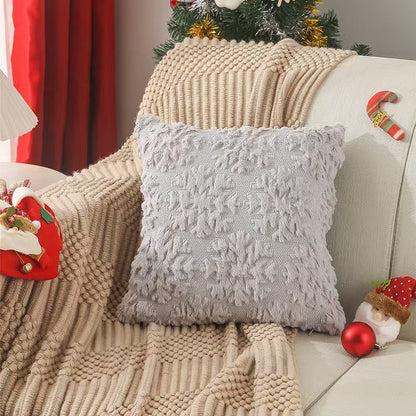 Soft Christmas Tree Snowflake Square Cushion Covers