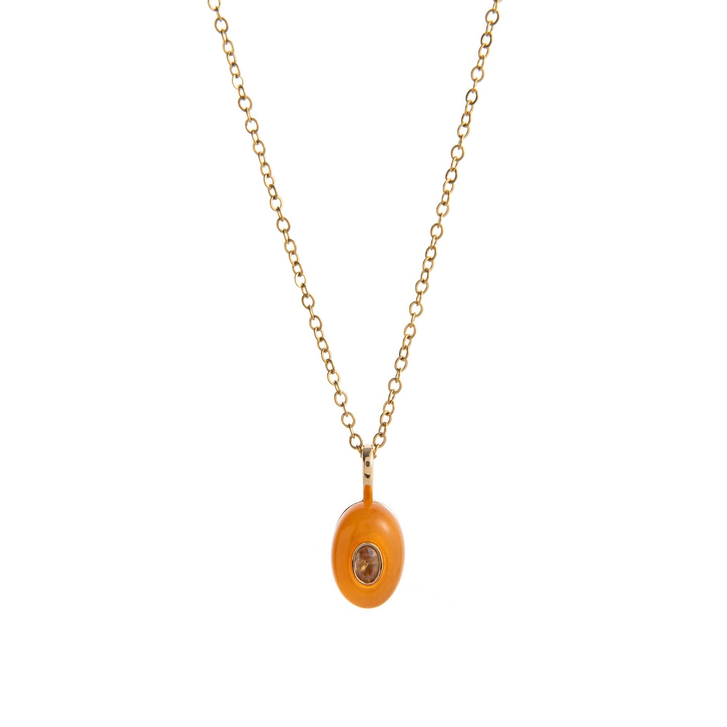 Trendy Rhinestone Waterdrop Pendant Chain Necklace