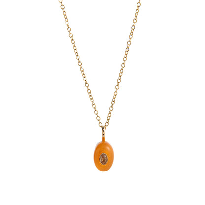 Trendy Rhinestone Waterdrop Pendant Chain Necklace