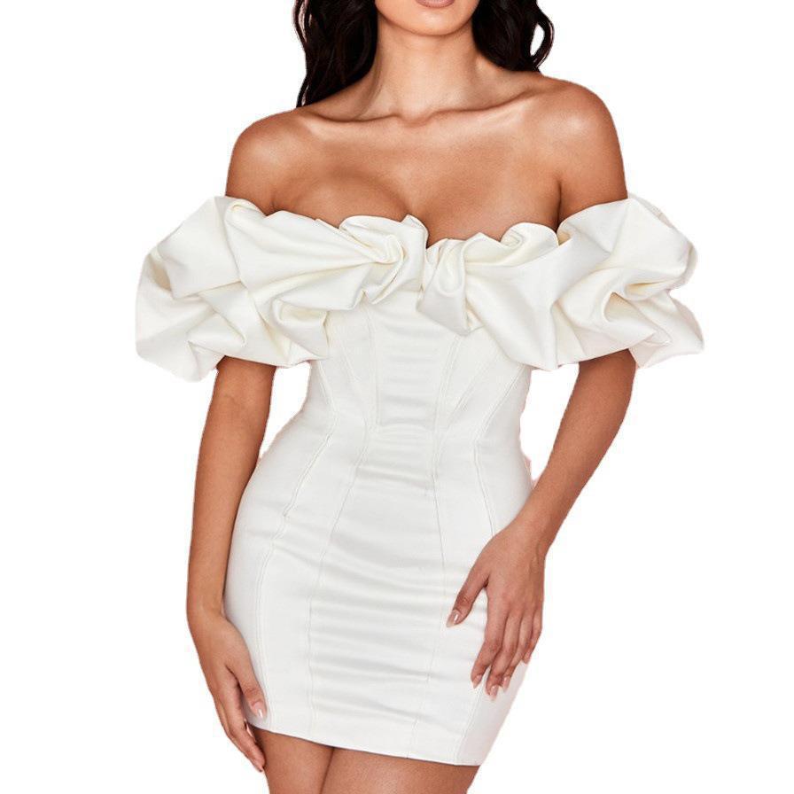 Strapless Fishtail Peplum Dress Elegant Cocktail Dress
