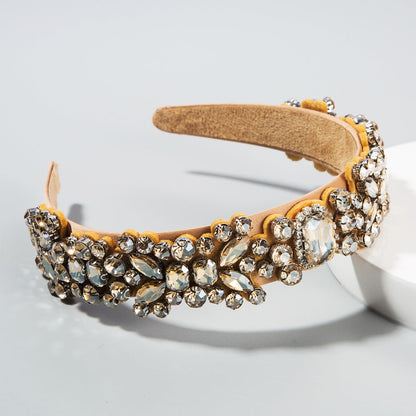 Baroque Style Rhinestone Headband Fashionable Hair Accessory