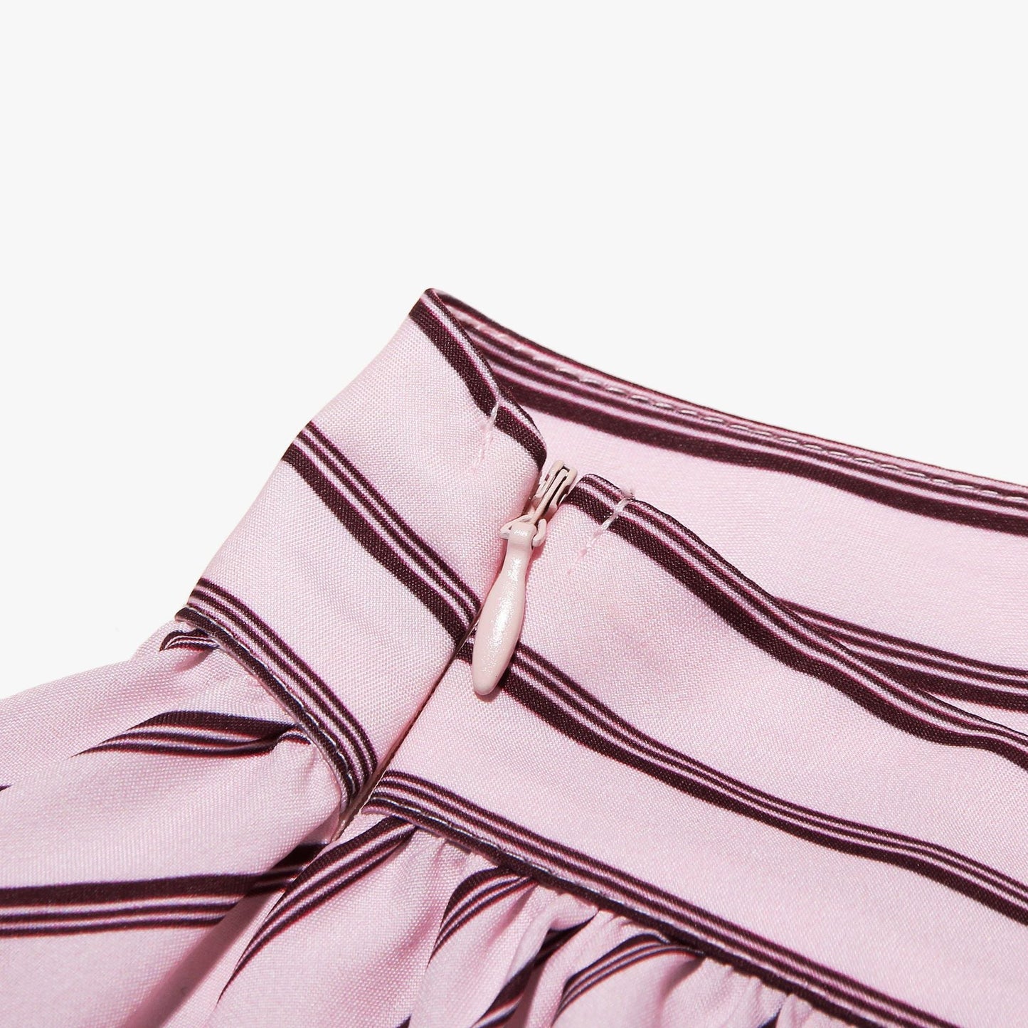 Cute Solid Color Striped Halter Backless Dress