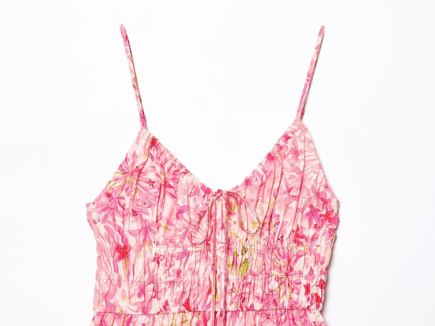 Casual Floral Print Spaghetti Strap Maxi Dress