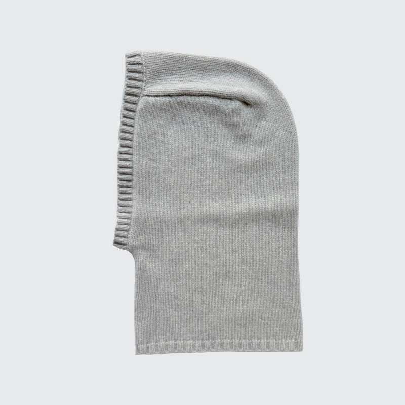 100% Pure Wool Knit Balaclava Hat with Scarf