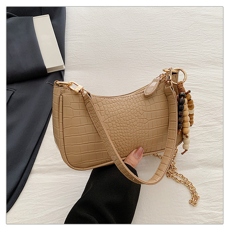 Trendy Croc Texture Mini Shoulder Bag for Women