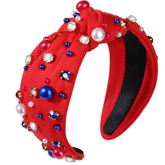 Wide Headband with Pearl Detail for Stylish Women