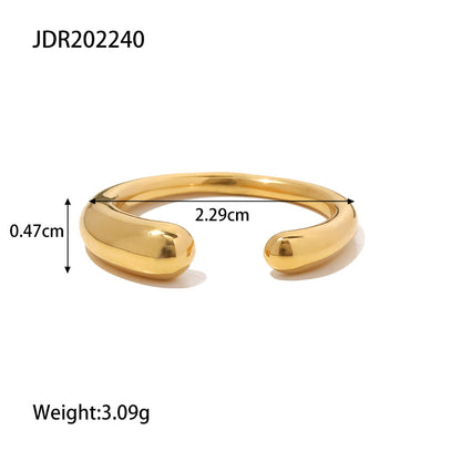 Irregular Adjustable Punk Simple Rings