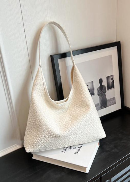 Woven Texture Hobo Shoulder Bag Soft Material
