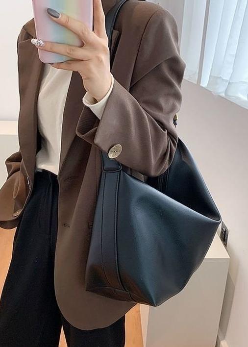 Oversized Hobo Bag Premium PU Material Crescent