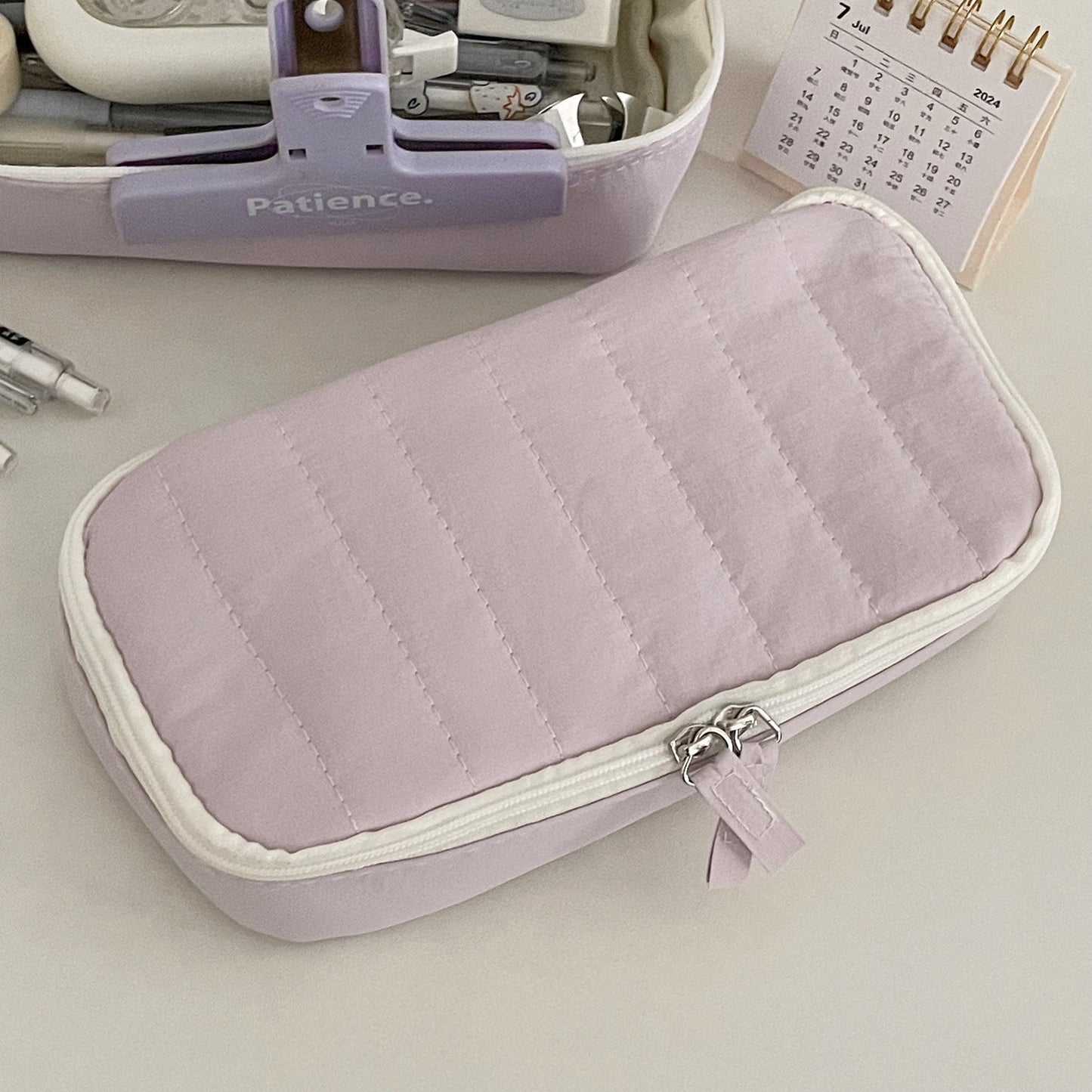 Chic Macaron Pencil Case Large Capacity Storage Bag