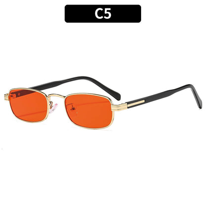 Retro Square Metal Sunglasses UV400 Protection Fashionable Eyewear