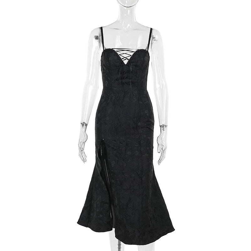 Fashion Pleated Cardigan and Dress Set, Black