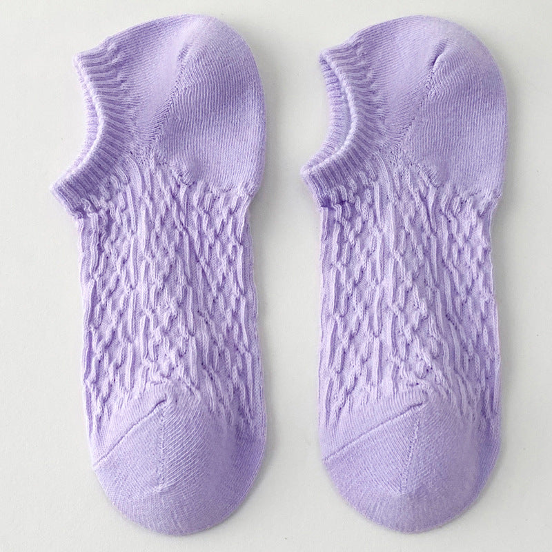 Twist Solid Color Sweet Low Ankle Socks