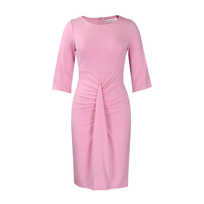 Elegant Pencil Dress With Ruffled Design