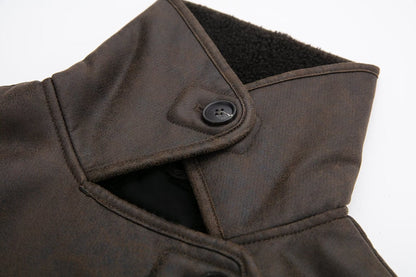 Oversized Plush Faux Suede Winter Coat