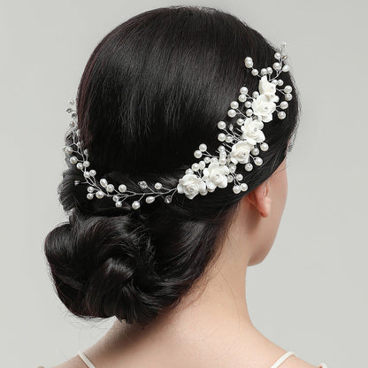 Handmade Pearl Floral Hair Comb Headband Wedding Accessories