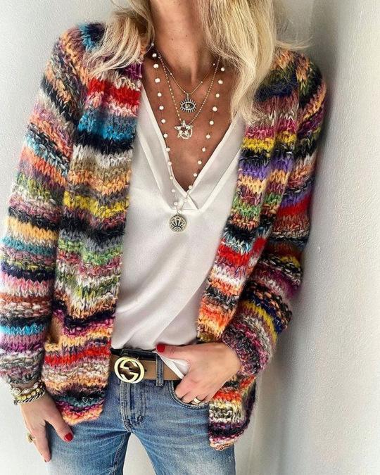 Sweater Knitted Cardigan Thin Coat Loose Coat Women