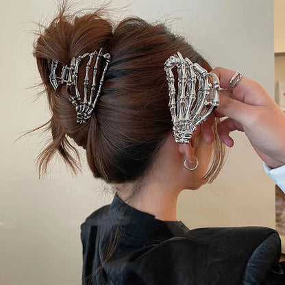 Gothic Skeleton Ghost Hand Halloween Hair Claw