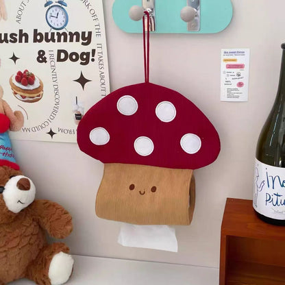 Cute Mushroom Tissue Holder Creative Wall-Mounted Storage Bag