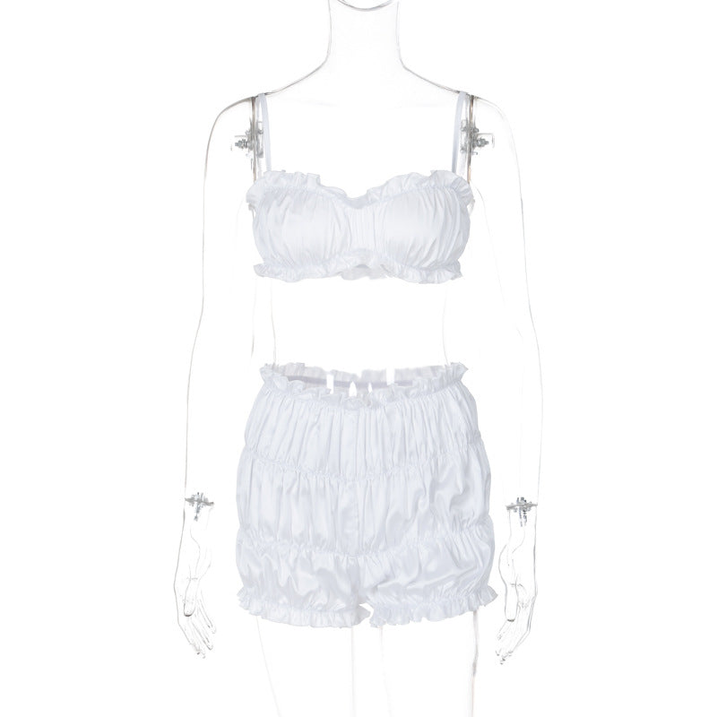 Slim Fit Sexy Strapless Romper Set