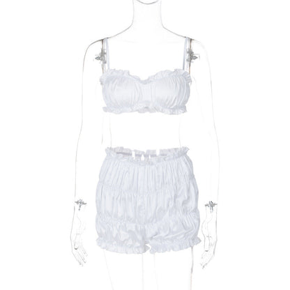 Slim Fit Sexy Strapless Romper Set