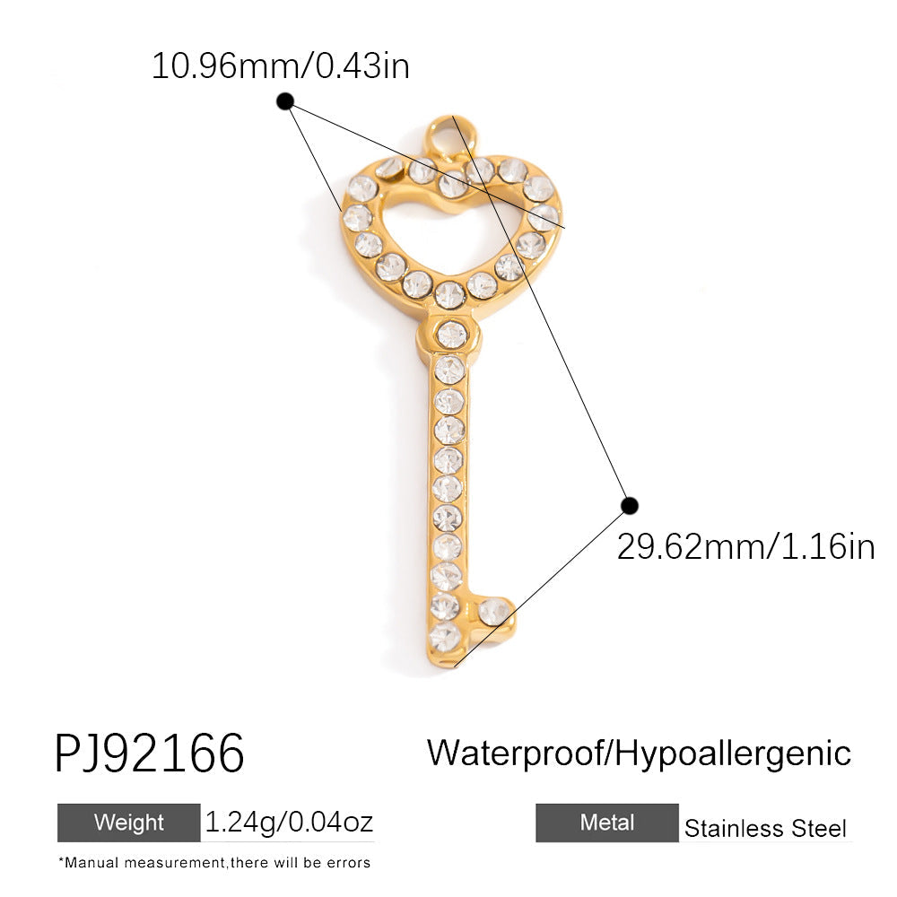 18k Gold Plated Stainless Steel DIY Jewelry Accessories Trendy Bracelet Necklace Charms