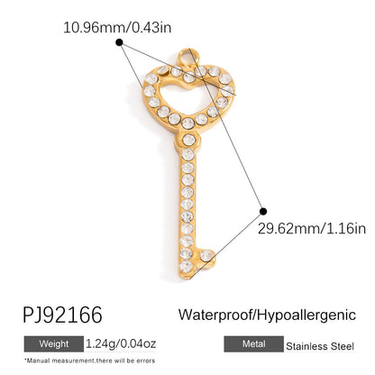 18k Gold Plated Stainless Steel DIY Jewelry Accessories Trendy Bracelet Necklace Charms