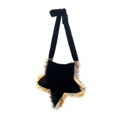 Cute Fuzzy Star-shaped Crossbody Shoulder Bag