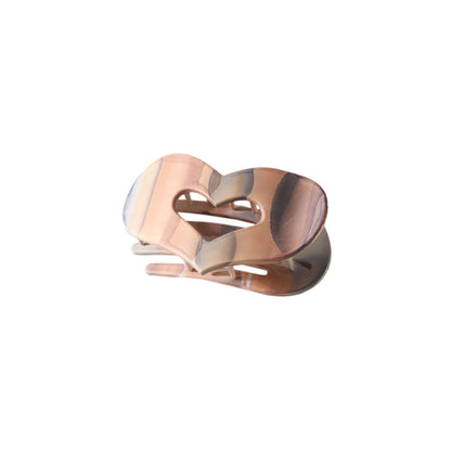 Iridescent Heart Flat Hair Claw Clip