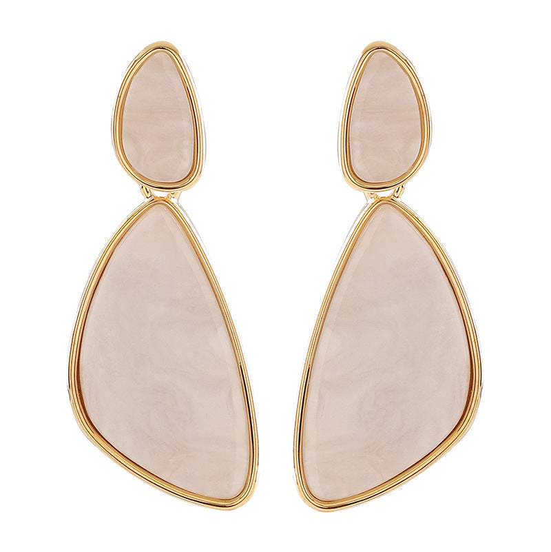 Stylish Minimalist Geometric Water Droplet Earrings In Silver