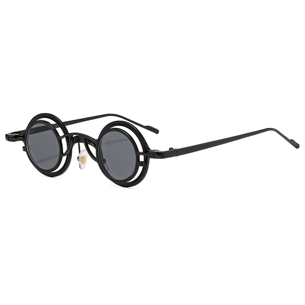 Retro Round Metal Sunglasses Fashionable UV400 Protection