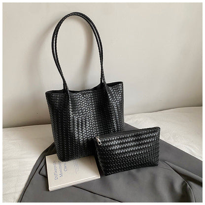 Woven Tote Bag for Women Stylish Casual Shoulder Bag