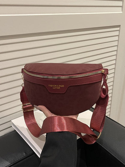 Trendy Retro Style PU Waist Bag Casual Crossbody Chest Bag