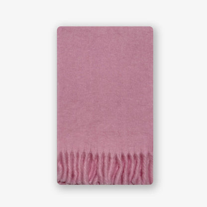 Winter Solid Color Thick Tassel Wool Scarf