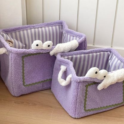 Monster Plush Storage Basket Cute Toy Organizer