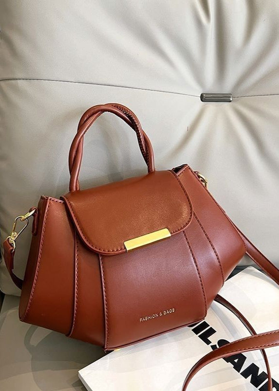 Mini Bag PU Leather Structured Mocha Style