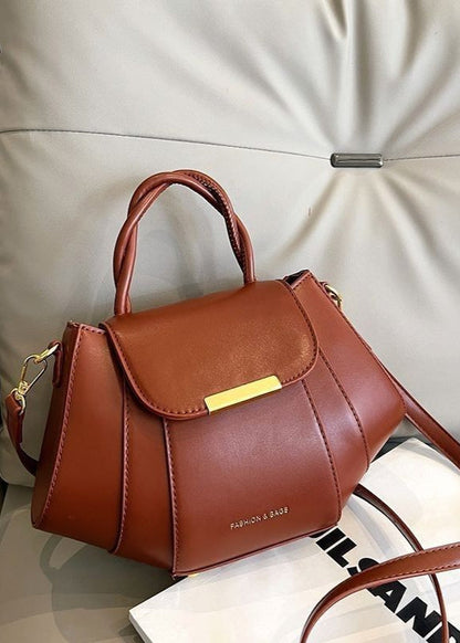 Mini Bag PU Leather Structured Mocha Style