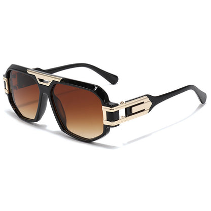 New Polygonal Men's Sunglasses Trendy Retro Style UV400 Protection