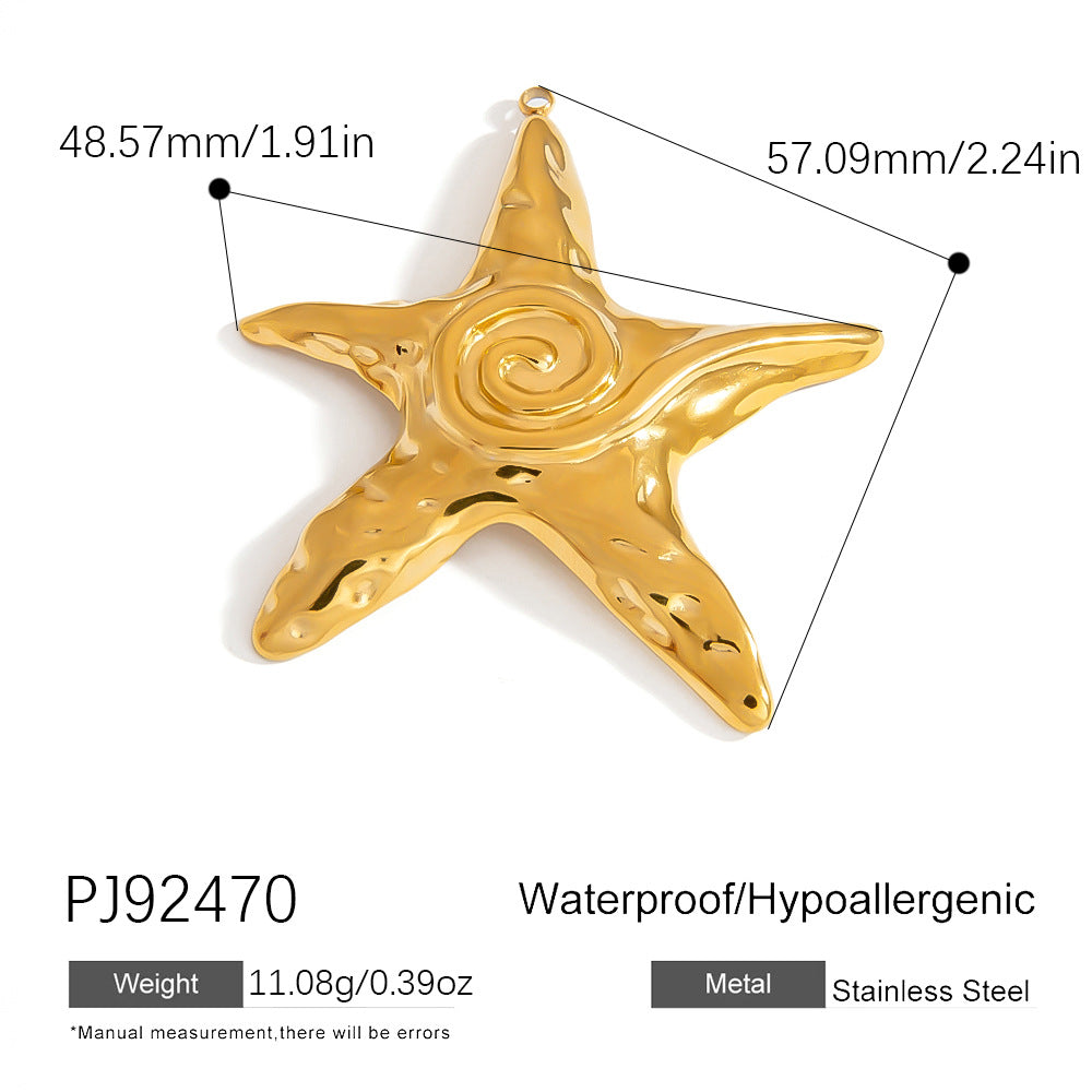 DIY Stainless Steel Jewelry Accessories Colorful Shell Pendant