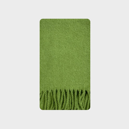 Mint Green Snowbud Pink Wool Blend Scarf For Women