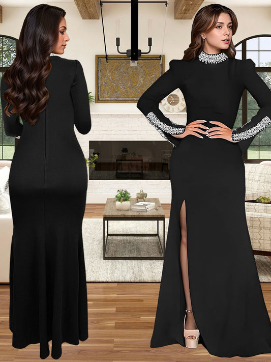 Elegant Lace Long Sleeve Mermaid Dress For Women