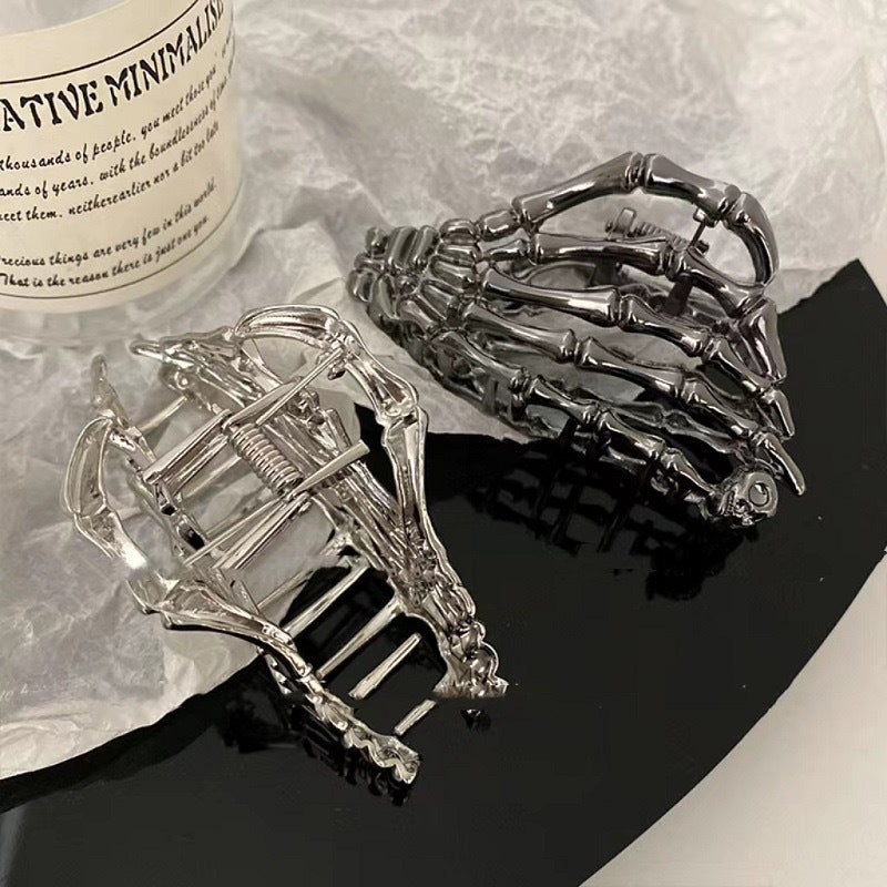 Gothic Skeleton Ghost Hand Halloween Hair Claw