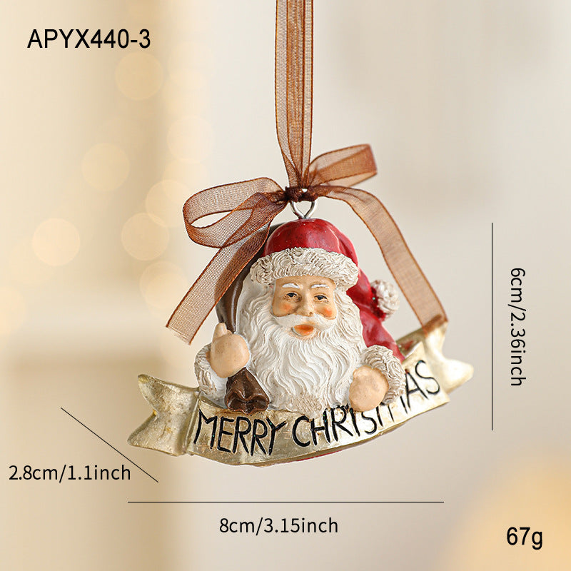 Colorful Resin Christmas Cartoon Hanging Ornament