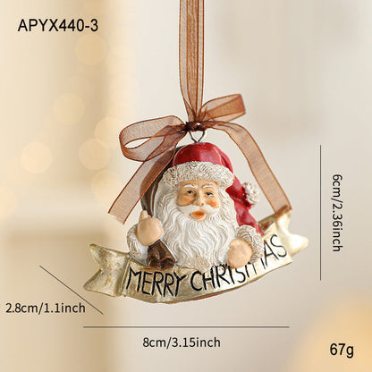 Colorful Resin Christmas Cartoon Hanging Ornament