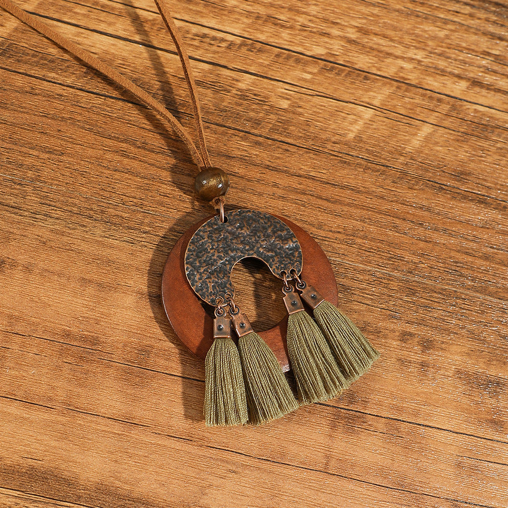 Bohemian Floral Shell Necklace Vintage Style Accessories