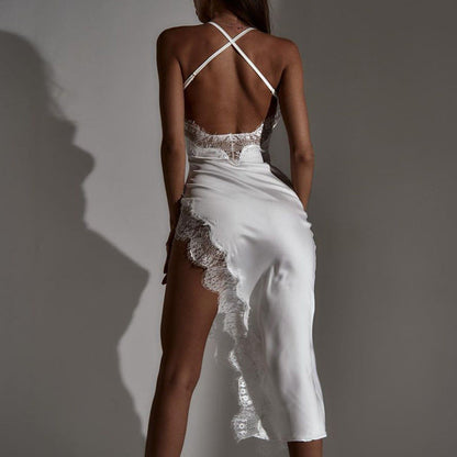 Women's Elegant Backless Lace Cami Dress