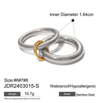 Pearl Zircon Layered Single Ring