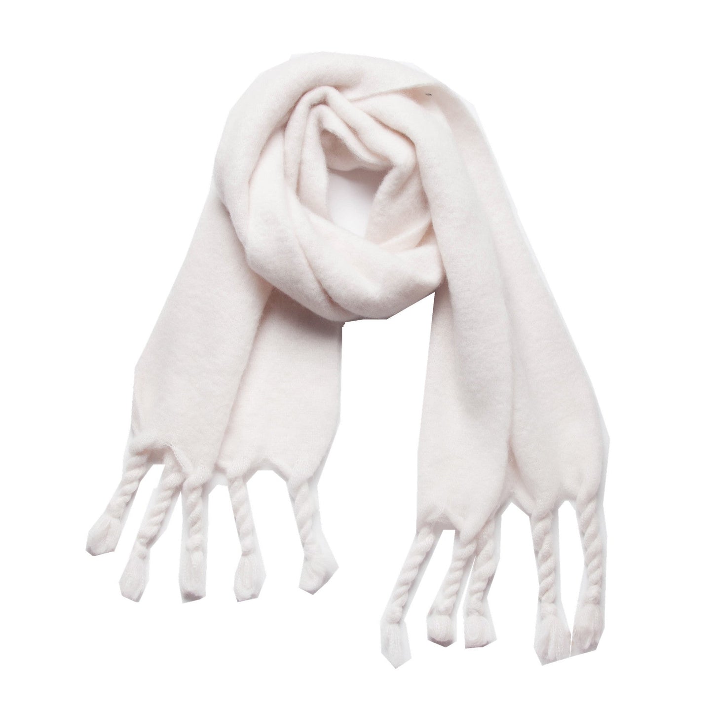 Simple Solid Color Tassel Scarves