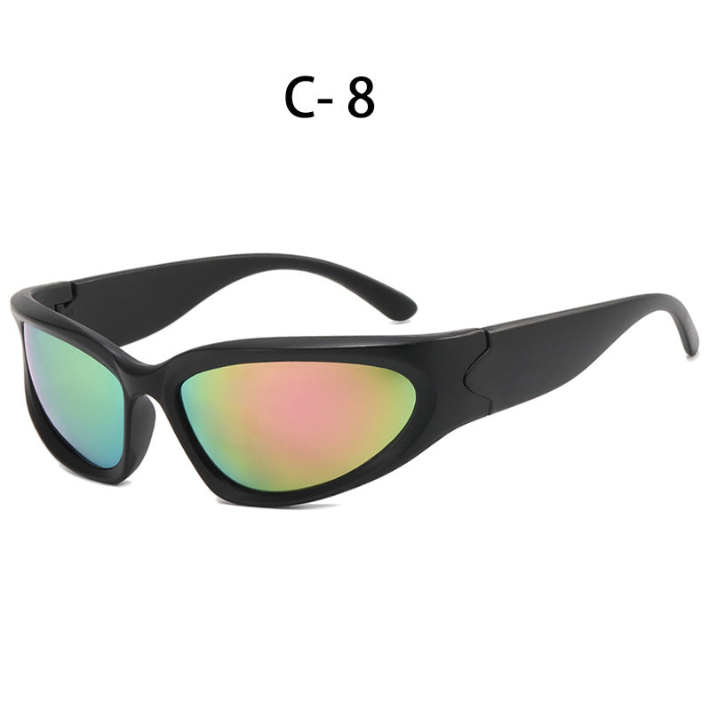 Trendy Y2K Oval Frame Sunglasses with UV400 Protection